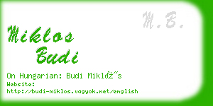miklos budi business card
